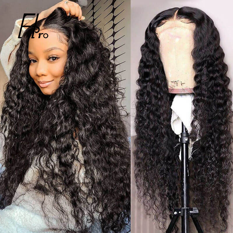 T Part Lace Wigs Deep Curly Pre Plucked With Baby Hair